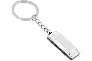MISUVRSE Special Mini Harmonica 8 Tone 4 Holes Harmonica Keychain For Key 1.38x0.47in Musical Instruments Gifts For Chirdren Harmonica Keyring