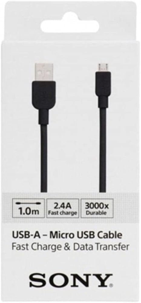 Sony Cp-Ab100Bbox Mikro Usb Şarj Ve Data Kablosu, Siyah