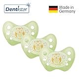 Dentistar® Night Silikon-Schnuller - Größe 2, 6-14 Monate – Nacht-Leuchtschnuller, Nuckel leuchtend, Zahnfreundlich ab dem ersten Zahn