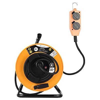 Electraline 208671 Enrouler Electrique Professional, Jaune/Noir, 30 M