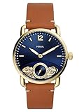 Fossil ME1167 Commuter Uhr Herrenuhr Lederarmband vergoldet 5 bar Analog Braun
