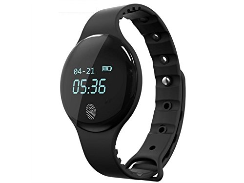 Preisvergleich Produktbild ADream Aktivität Einstellbare Smart Armband Uhr Pulsmesser Schlaf Schrittzähler Fitness Tracker (Schwarz)