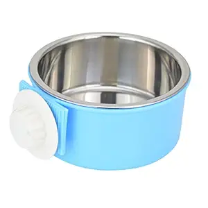 Guardians Stainless Steel Dog Bowl Removable Hanging Food Water Pets Cage Coop Cup Large Cat Puppy Birds Food Bowl with Bolt Holder
