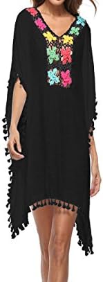 LMM Beach blouse sun protection shirt loose large size women's T-shirt blouse,black,Average code
