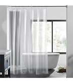 Rideau De Douche Transparent 3D Imperméable 180x200cm EVA - 12 Oeillets Et Lestés