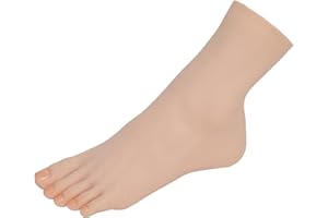 TCWUZICK 1pc Anatomical Foot Model - Realistic Resin Human Foot Skeleton with Separate Toes, Bone, Ankle, Sock Display, Ideal for Foot Jewelry, Toenail Patch Practice, and Multimedia Live Props (Right)