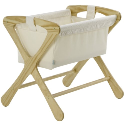 Cariboo Classic Crib Bassinet Set, Natural, with Natural Fabric