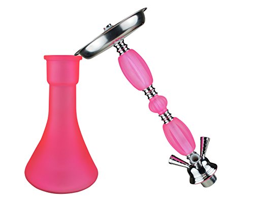 BAYLI – Shisha, Hookah, Orientalische Wasserpfeife mit 3 Schläuchen inklusive Zange, Tonkopf Shisha Höhe- ca. 49cm Nargile Hookah mit Tonkopf und Zange + Alufolie + 10 x Mundstück FN-1 - 4