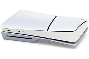BeisDirect Console Middle Skin for Sony PS5 Slim Console Carbon Fiber Skin Cover Middle Strip Sticker Host Center Decals for Sony PS5 Slim Game Console Accessories (Carbon Fiber - White)
