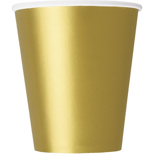 9oz Gold Paper Cups, Pack of 14 9oz Gold Paper Cups, Pack of 14