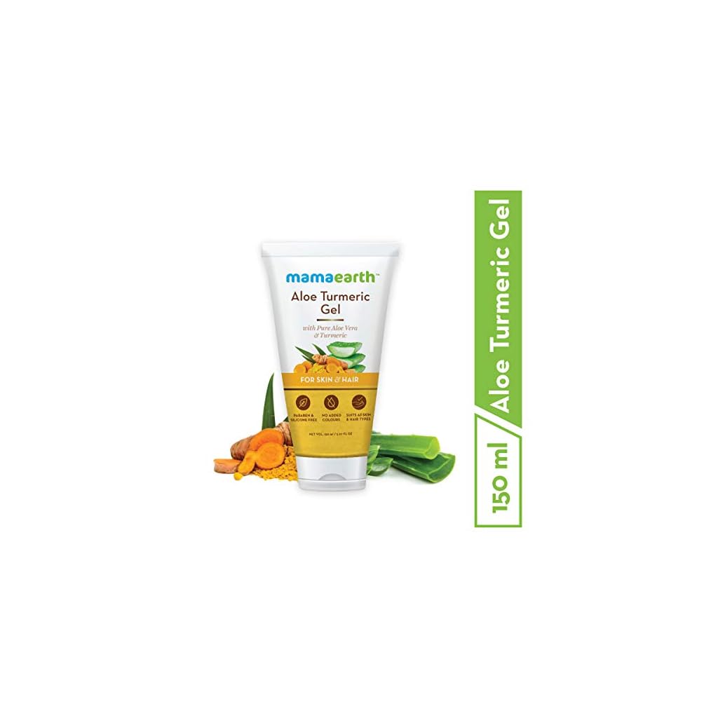 Mamaearth Aloe Turmeric Gel From 100 Pure Aloe Vera For Face, Skin
