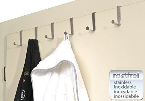 Mabi 3016 Universal Edelstahl-Türhaken 6er Set Türfälze 2-4 cm - 5