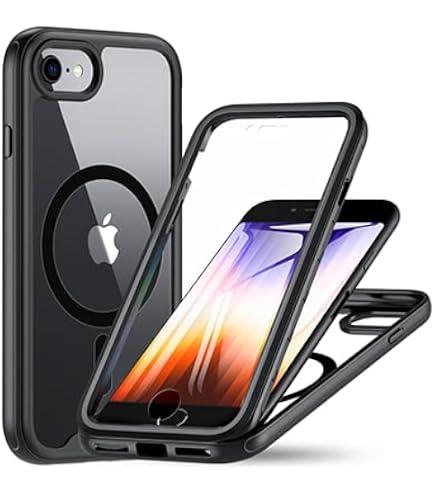 Custodia Retro iPhone SE 2022 Pelle PU | Stile Vintage Nero