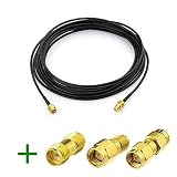 Paquete: 1 cable de antena SMA a SMA WIFI 4G + 3 adaptadores SMA