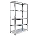 Price comparison product image Tolsen - Metal tier racking garage shelving for storage with 4 shelves 90x45x150cm