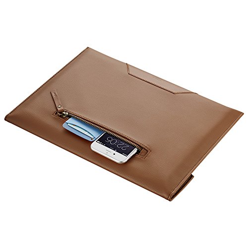 Macbook 12 Zoll Tasche, ESR® Courier Series Macbook 12 Zoll Schutzhülle Premium PU Ledertasche für Macbook 12 Zoll (Braun) - 3