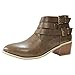 Produktbild Missoul Sportschuhe Damen, Damen Vintage Knöchel Rom Spitz Casual Single Schuhe Kurze Stiefel (Kaffee)