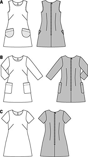 Burda 6721 Schnittmuster Träger-Kleid ausgestellt (Damen, Gr. 34 – 44) Level 1 super easy - 6