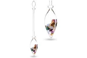 ‎VITAJUWEL VitaJuwel 5 ELEMENTS Edelsteinphiole mit Amethyst, Chalcedon, Versteinertes Holz, Rosenquarz & Achat für Wachstum und Stabilität