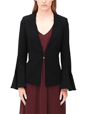 s.Oliver BLACK LABEL Damen Crêpe-Blazer mit Trompetenarm