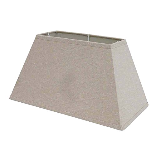 Better & Best 1833365 – Lampenschirm aus Baumwolle, rechteckig, 19 x 35 x 19 cm, glatt, hell taupe