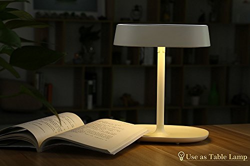 Leichten Makeup Spiegel Kosmetikspiegel, Wiederaufladbar Eitelkeitsspiegel mit Lichtern und Ablage, 3 in 1 Bonusfunktionen die Ihnen als Tischlampe und Nachttischlampe dienen perfekt als Geschenk für Mädchen Tochter Freundin Frau Mama - 4