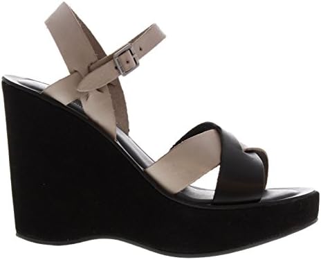 Kork Womens Ease Bette Wedges Buckle Fastening Strap Platform Black/Grey UK 6.5 (40)