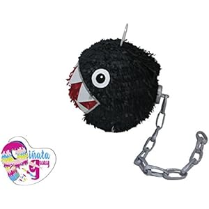 Chomp Piñata-Ketten. Ketten Chomp Piñata. Super Mario Piñata. 3D. (Optionaler Stick)