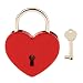 Imported Vintage Personalized Heart Shape Padlock with Key Travel Locker Set - Red L RS.455.00