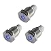 Produktbild HOTSYSTEM 3x16mm 12V Selbsthaltender Schalter Metall LED Beleuchtet Drucktaster Druckschalter Druckknopf Ein-Ausschalter für Auto KFZ Blau