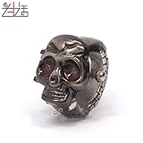 ZXLIFE Ring Uhr Elastischen Armband Ring Uhr Retro Barkeeper Schädel Kreative Finger Uhr Studenten Geschenk Zu Sehen,B