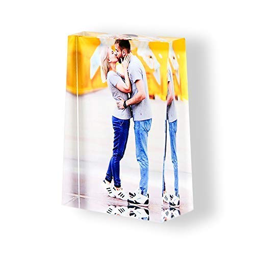 Isonio Glasfoto in Farbe - Ihr eigenes Foto auf echtes Viamant Glas gedruckt - Foto auf Glas als Fotogeschenk (Größe M Hochformat 80 x 105 x 30mm)