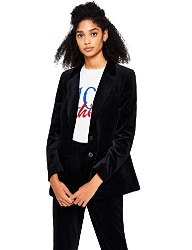 find. Velvet Blazer Veste De Costume, Noir (Black), 40 (Taille Fabricant: Medium)