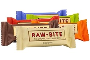 Bio Rawbite Rohkostriegel - MixBox, Mischbox, 12x50g Riegel, (vegan, bio, roh, Zucker & Glutenfrei, fruchtig)