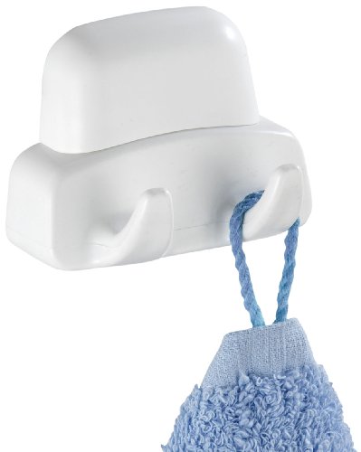 WENKO 17940100 Wandhaken Duo Pure, Kunststoff - ABS, 8 x 5.5 x 4.5 cm, Weiß