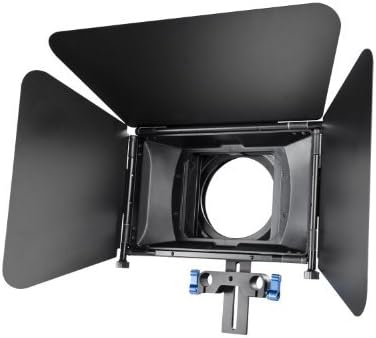 DSLR Matte Box M3 Shading Card with Swing-Away Design and two Filter Trays Supporting both 2, 4*4 filter (one fixed, one rotated) for 15mm Rail Rod Support Follow Focus System D90 5D 60D 600D DSLR Camera and Video Rigs and Cages by morros