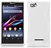 Produktbild Sony Xperia M Silikonhülle in WEIß von Cadorabo - S-Line Design TPU Schutzhülle für Sony Xperia M – Handyhülle Bumper Case Backcover in MAGNESIUM WEIß