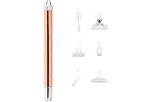 Ideen mit Herz Diamond-Painting-Pen | Stift mit LED-Licht | batteriebetrieben | 14 cm lang | Ø 1,2 cm | Set mit 6 verschiedenen Aufsätzen