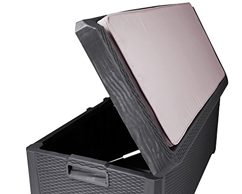 XL Toomax Kissenbox anthrazit 560 Liter Inhalt – mit Sitzfläche 380 kg Tragtkraft – absolut wasserdicht – abschließbar - 4