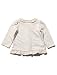 M&Co Baby Girl Long Sleeve Giraffe Applique Peplum Polka Dot Hem Frill Neck Zip Fastening Sweater Top Oatmeal 12/18 Mnth