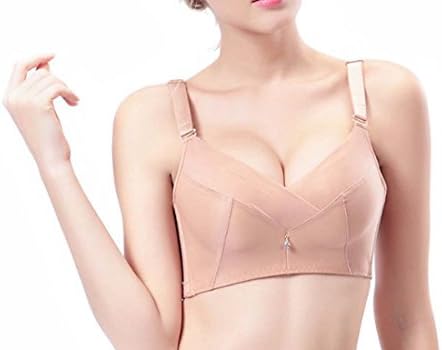 Classic Luxury Mesh Lace Underwear Silk Gathered No Trace No Rims Adjustable Bra ( Color : Natural , Size : 75C )