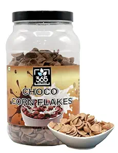 365 STORE TO DOOR Choco Corn Flakes, 500 g | Breakfast Cereal | Multigrain Flakes | High in Calcium & Protein | with Essential Vitamins & Minerals | Healthy Snacks for Kids (500 gm)