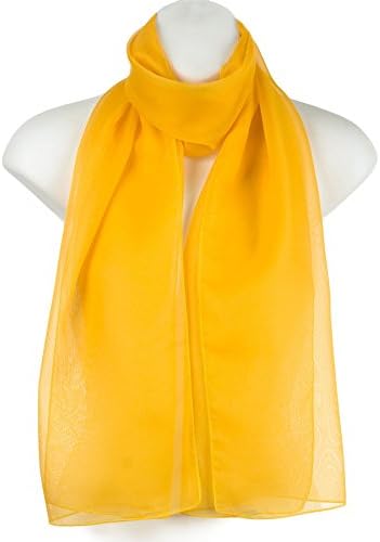 Ladies Plain Chiffon Scarve/Scarf - Sunset Yellow