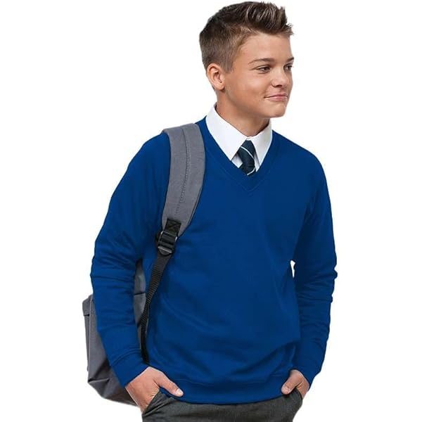 Sweat-shirt Scolaire Trutex Col Rond - Uni, Coupe Classique - Pour Filles Et Garçons - 100% Coton - Lavable Machine 40°C