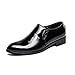 Produktbild Best-choise Herrenmode Business Oxford Casual gedruckte runde Zehe Lackleder formalen Slip On Schuhe Blickfang (Color : Schwarz, Größe : 44 EU)