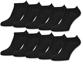 sockenkauf24 10 | 20 | 30 Paar Sneaker Socken Damen & Herren Schwarz & Weiß Baumwolle