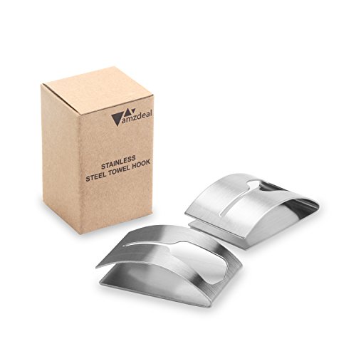 2 x Amzdeal Handtuchklemmleiste Handtuchklemme EDELSTAHL Bad und Küche Stark Selbstklebend - 6