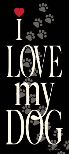 Blue-Fox-Love-My-Dog-Wood-Plaque