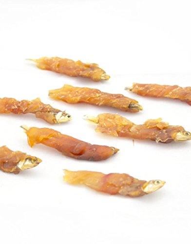 Preisvergleich Produktbild 500g Fisch in Hühnerfleisch eingewickelt Kauleckeri Kaufutter Imbiß-Trainings-Festlichkeits-Lebens... (G160)