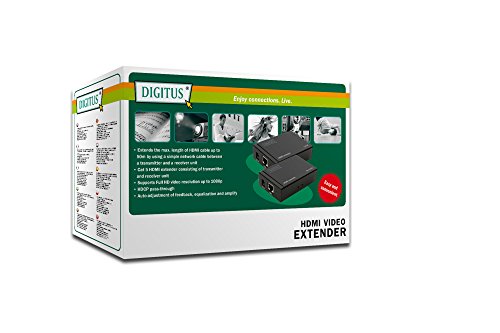DIGITUS HDMI Video Extender über Cat5, bis zu 50 m (CAT5 / CAT6), unterstützt 3D Auflösung bis 1080p, schwarz - 6